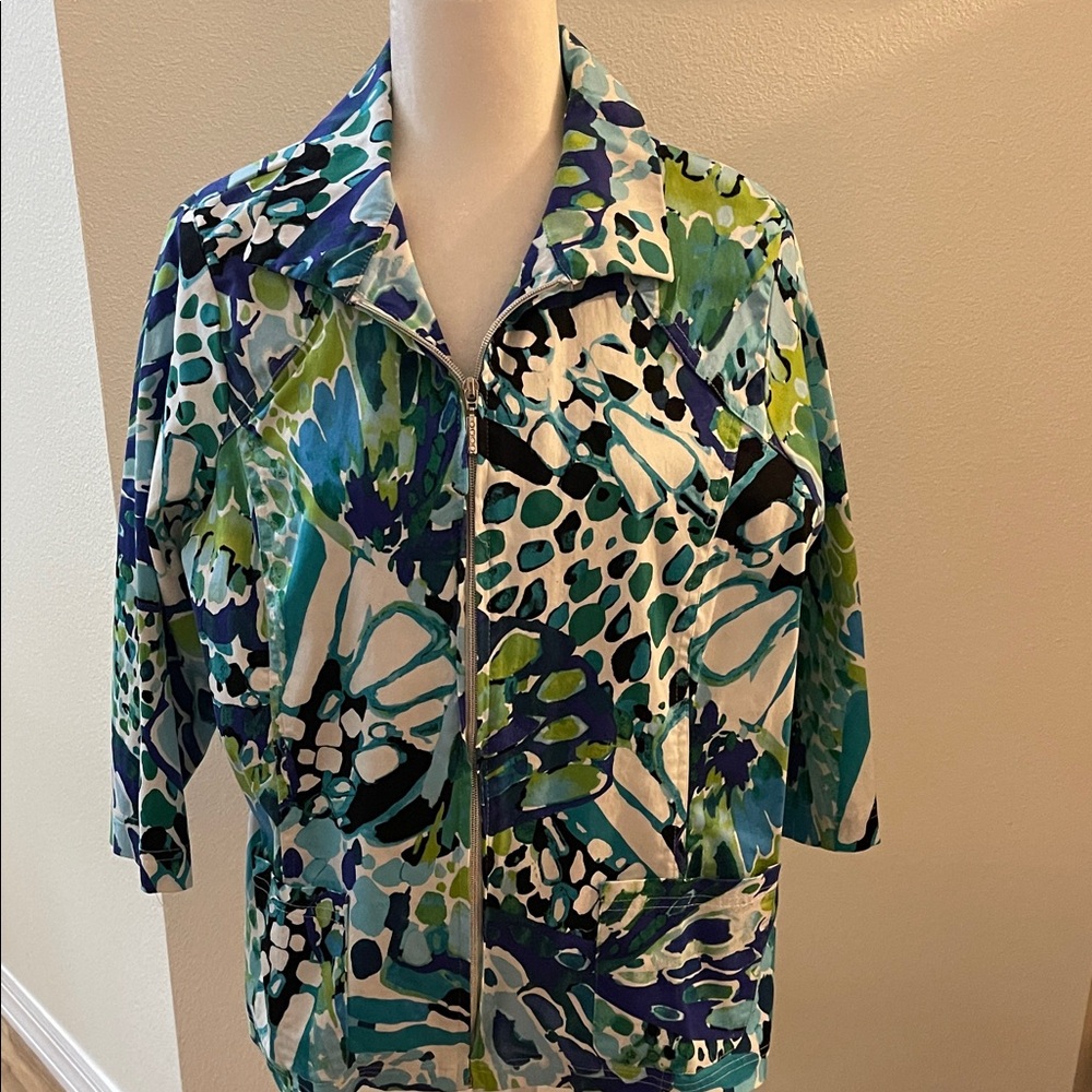 Onque Woman Multicolor Abstract Jacket